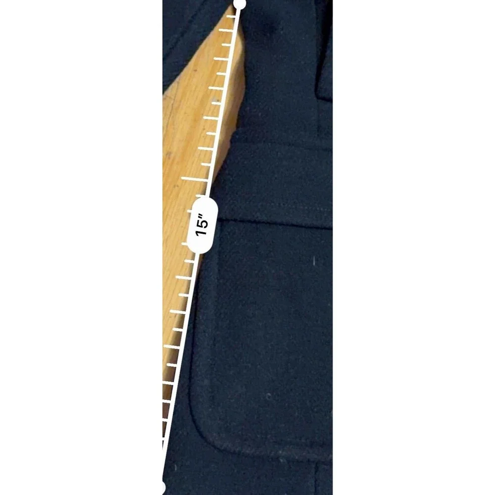 J.Crew Boys Stadium Cloth Peacoat Size 8T Black Wool Blend Nello Gori - Picture 9 of 14